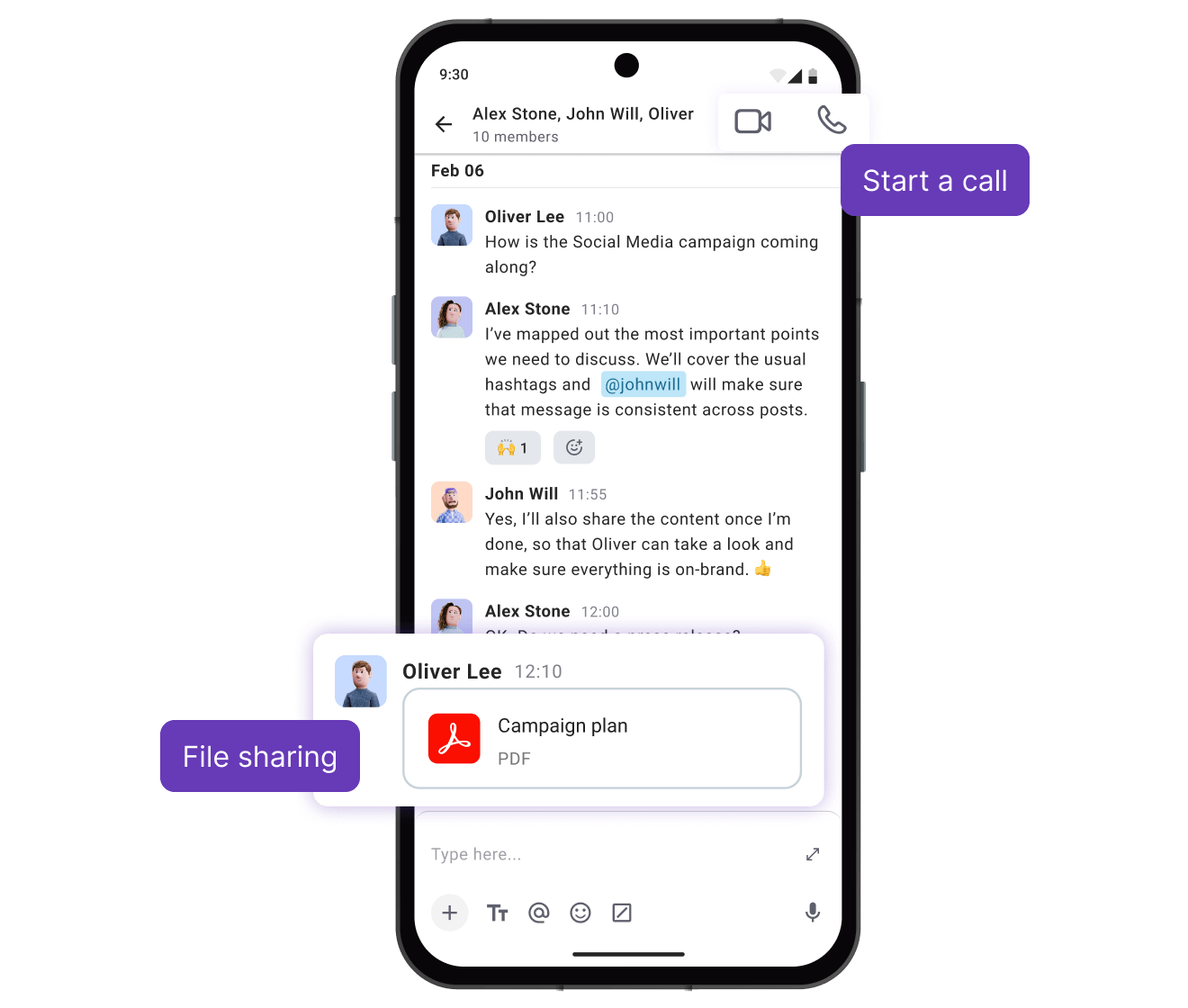 Android messaging app