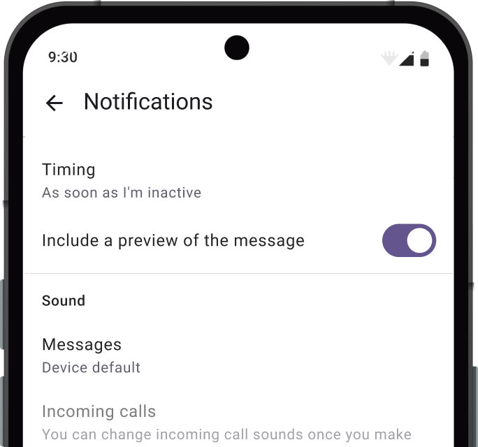 Set notification preferences
