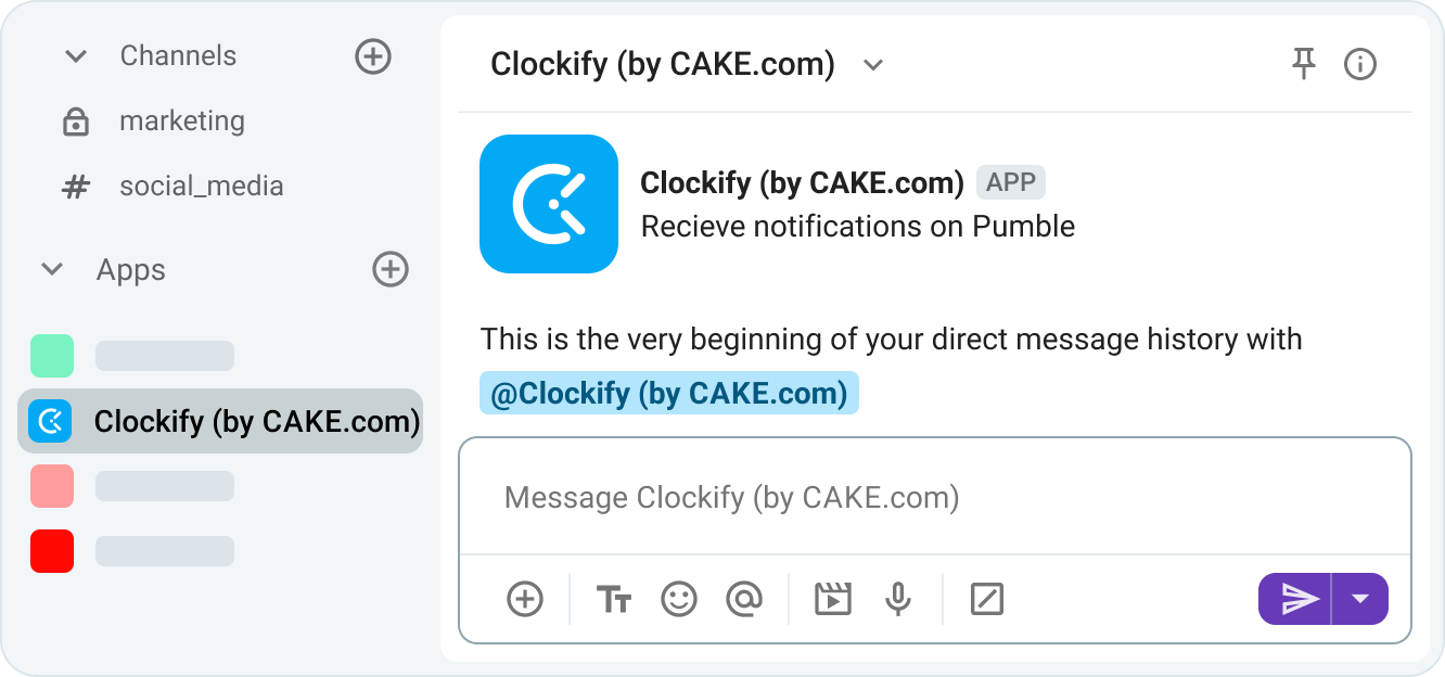 Clockify native app