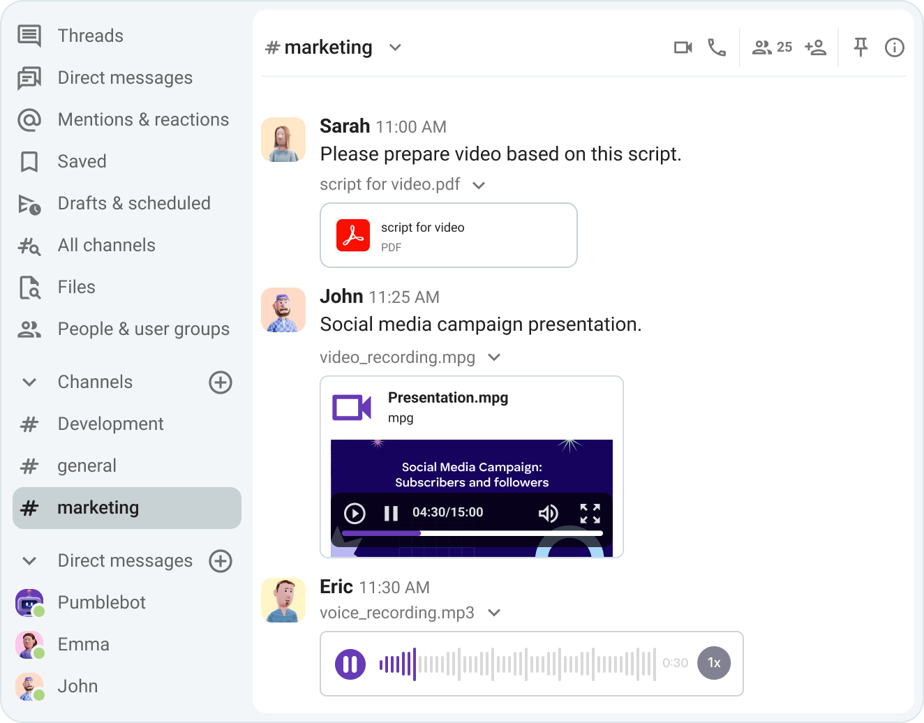 Share files and documents