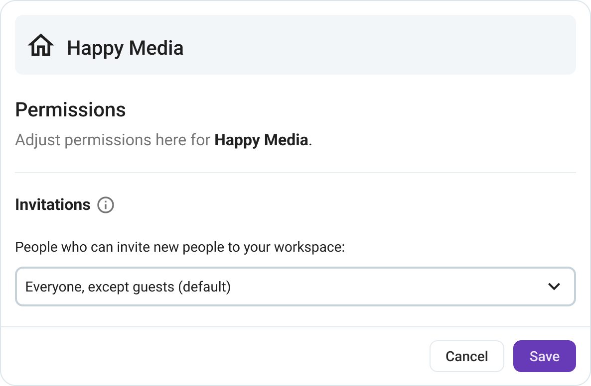 Change who can invite members
