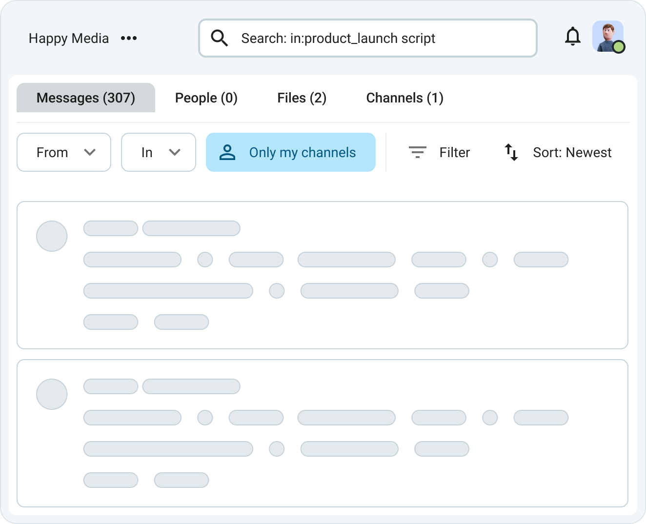 Search through Pumble