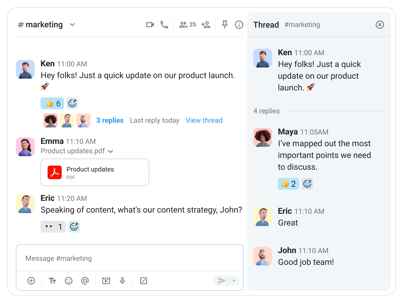 Keep all discussions in one place