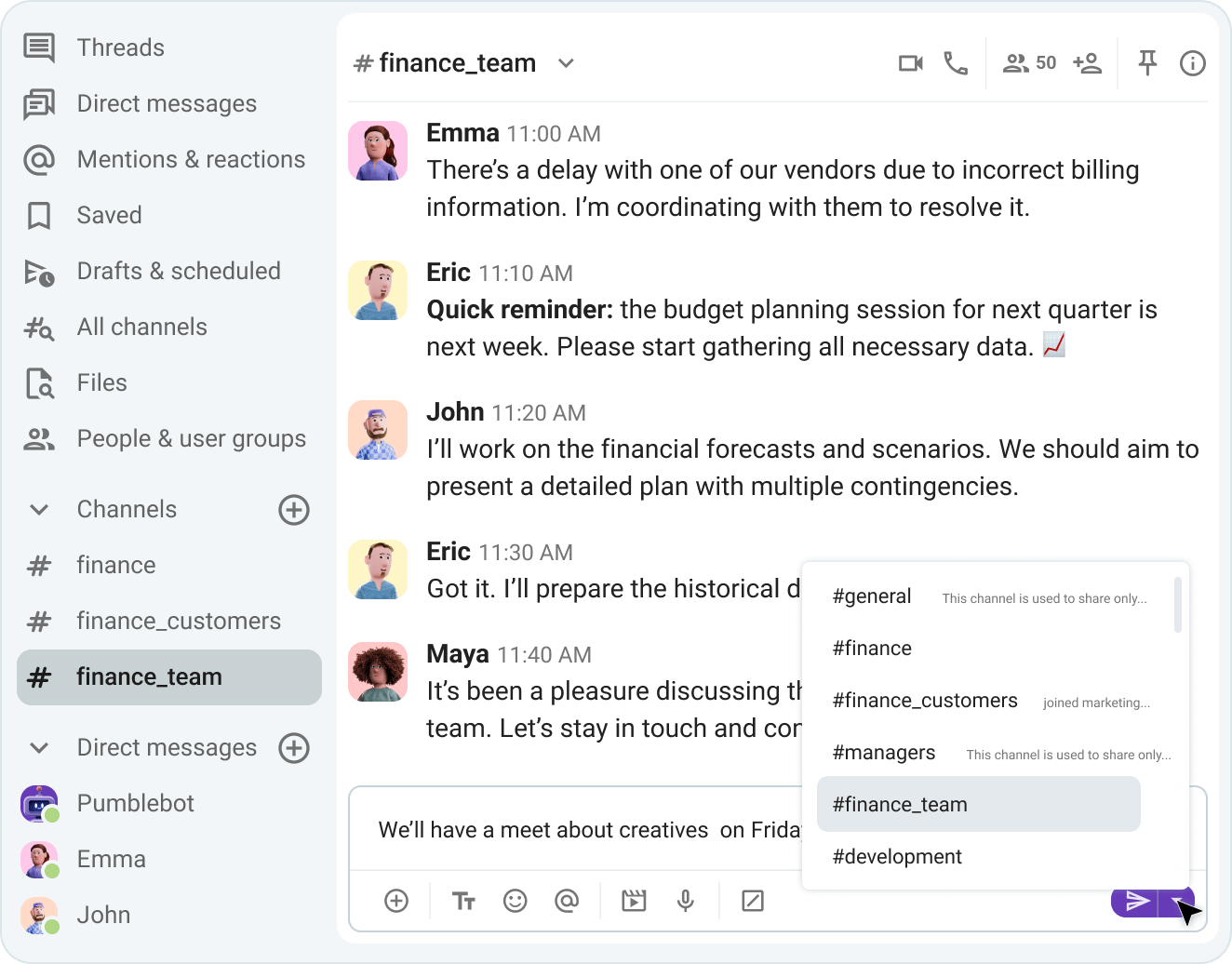 Send alerts instantly to defined groups