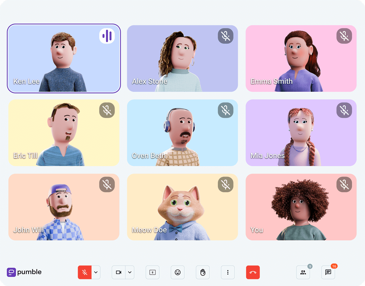 Start video conferencing in one click on the video icon