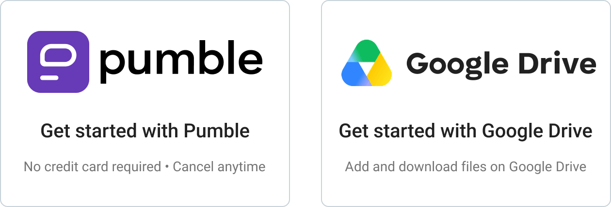 Create Pumble and Google accounts