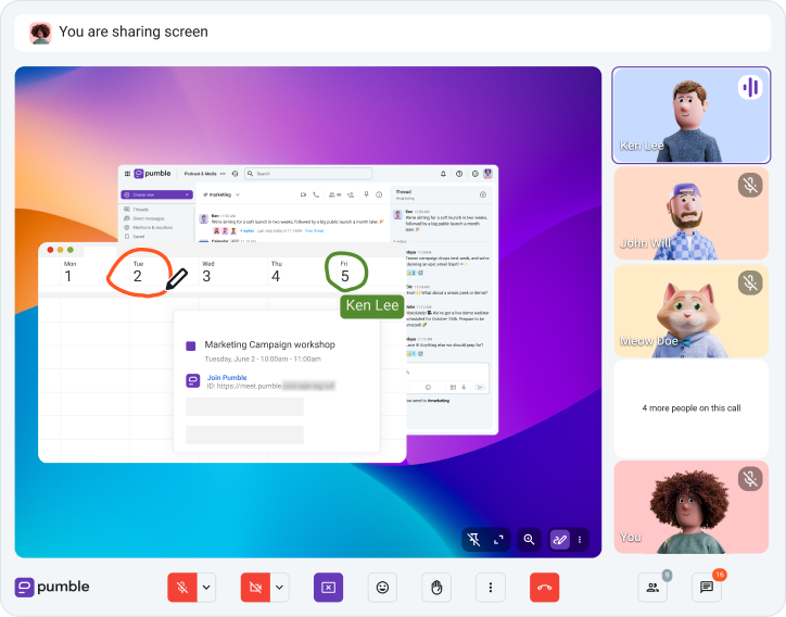 Annotate shared screen