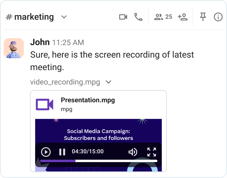 Video messages