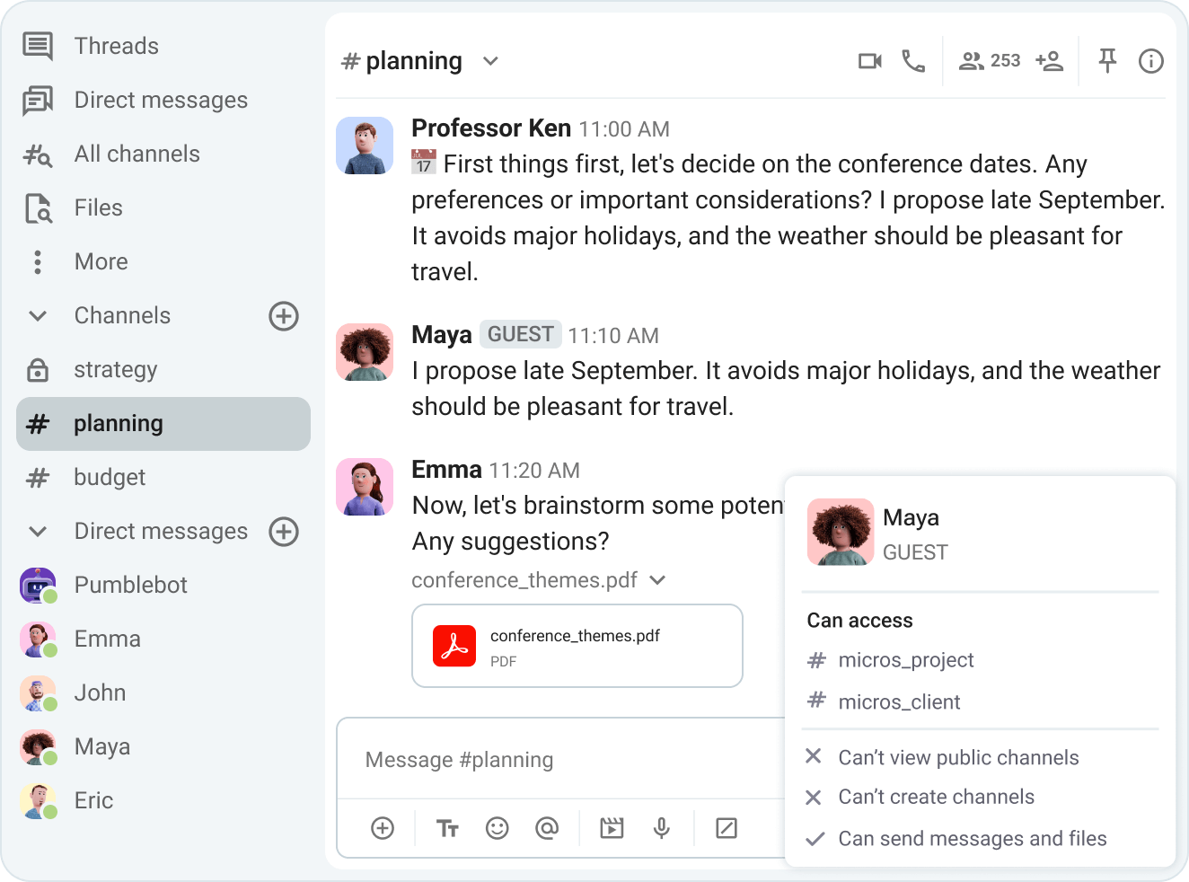 Organize conferences