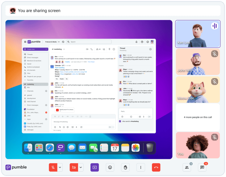 Screen sharing