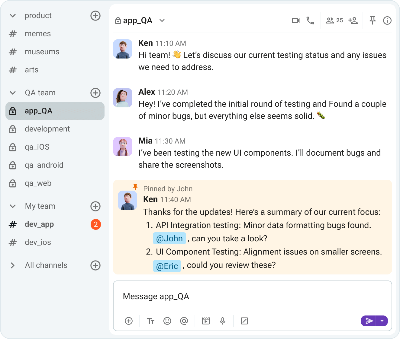 Fix bugs in a Pumble channel