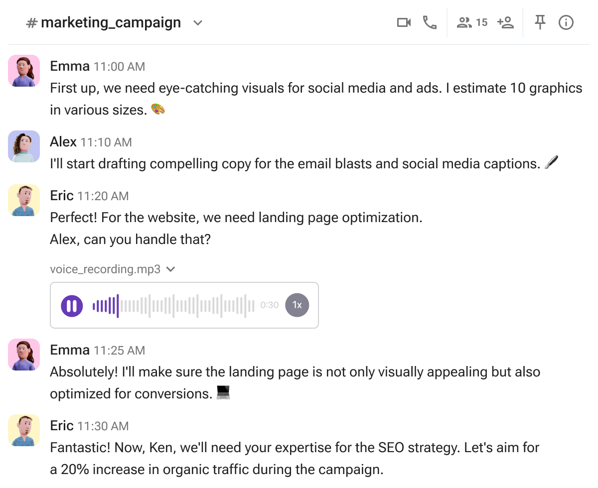 Plan everthing in a channel