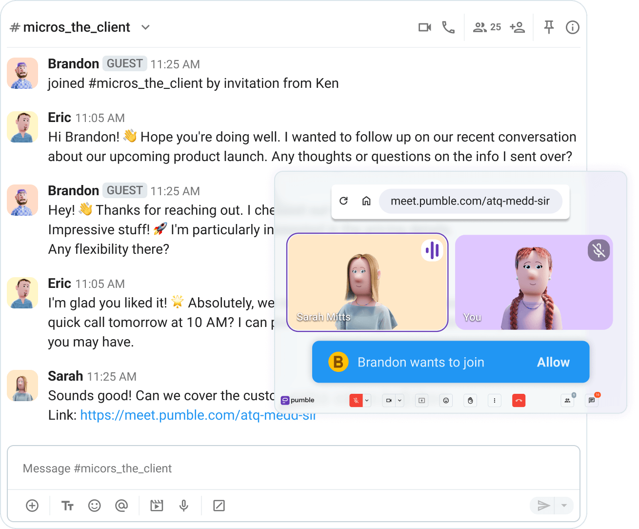 Conversation with a client