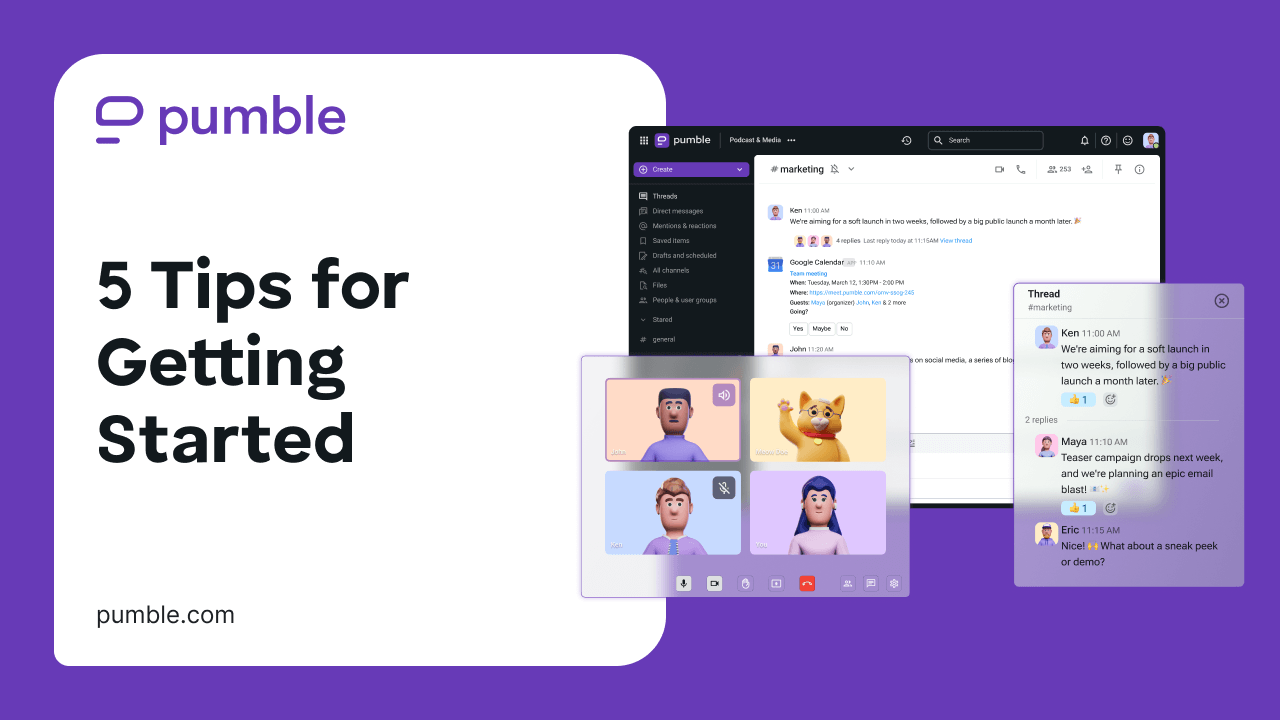 5 tips for getting started in Pumble video tutorial