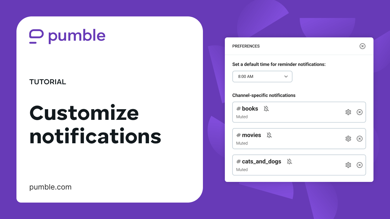 Customize your notifications in Pumble video tutorial