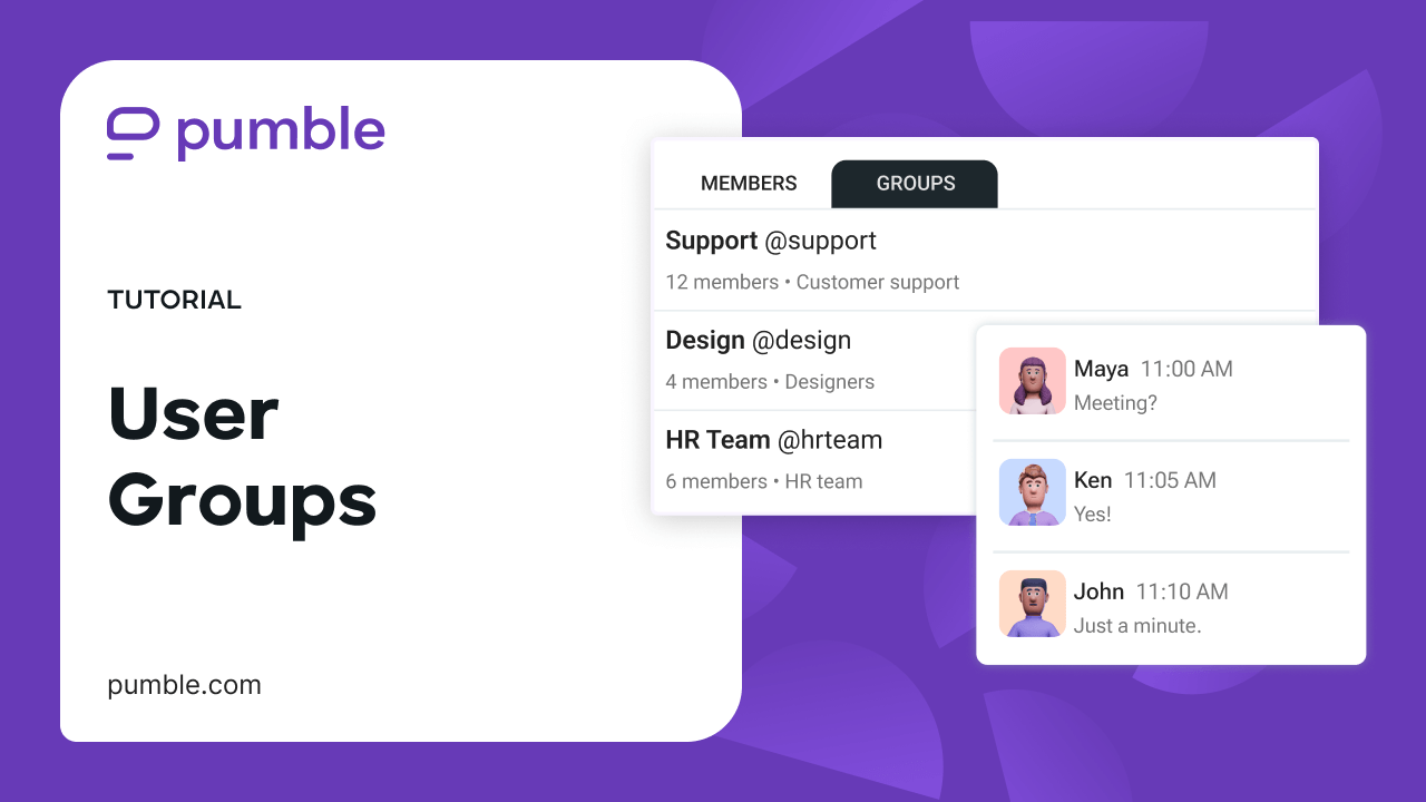 User groups in Pumble video tutorial