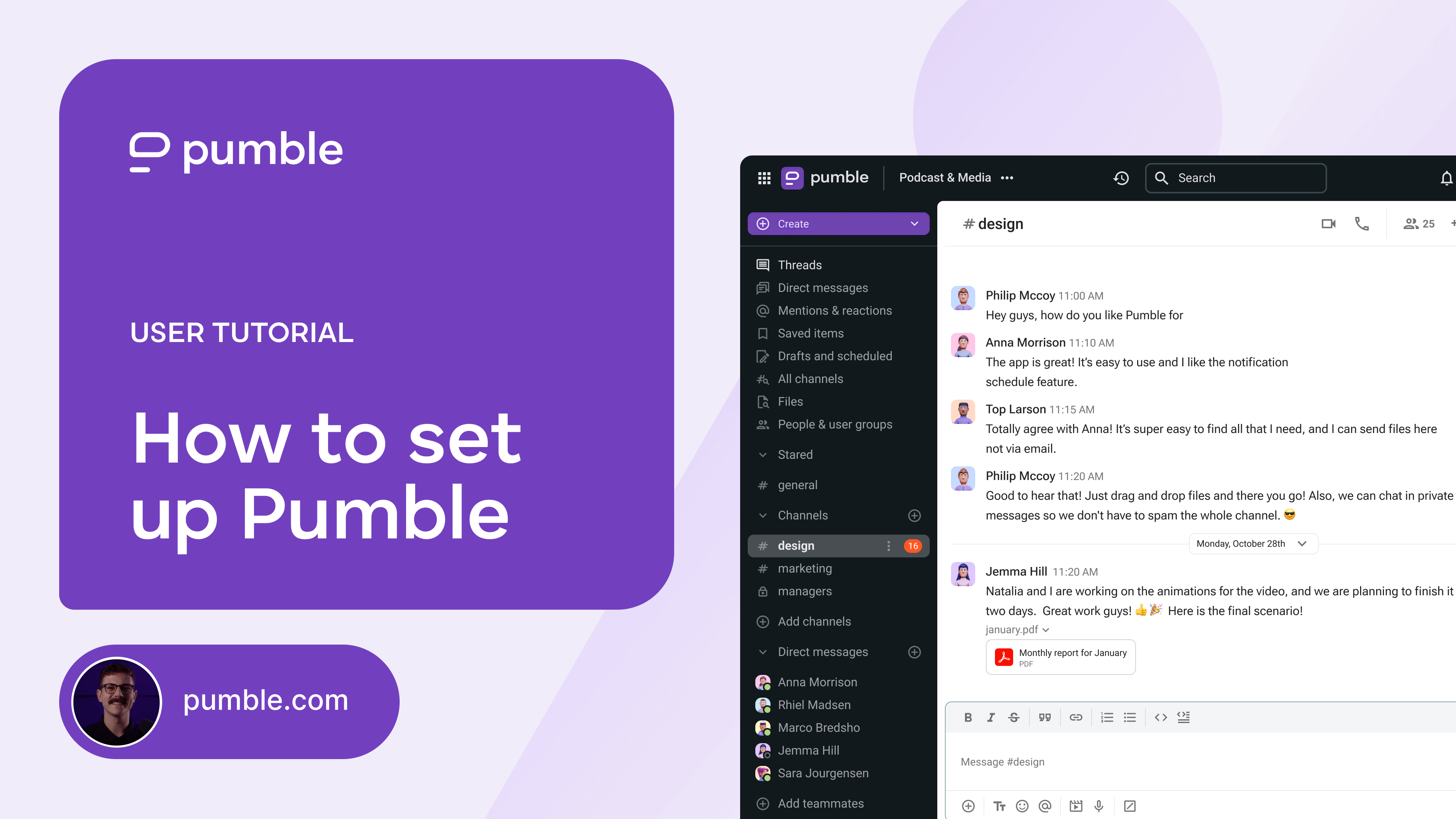 Pumble app screenshot